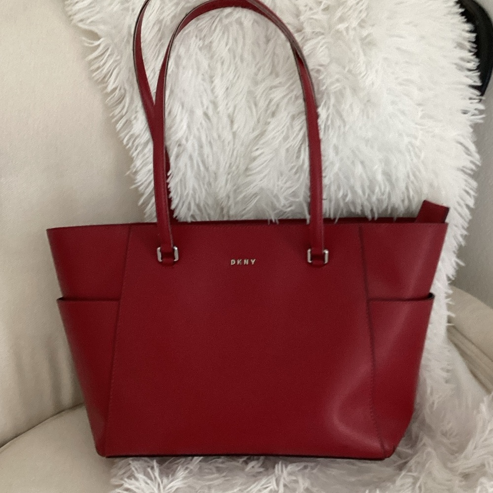 DKNY Scarlet Red Tote Bag